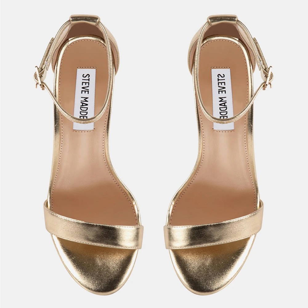 STEVE MADDEN Dylann Gold Women's Heels - Picture 5 of 8